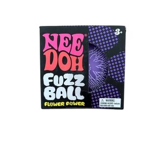 Needoh Fuzzball Flower Power Fidget Toy Squishy Sensory Purple - NEW